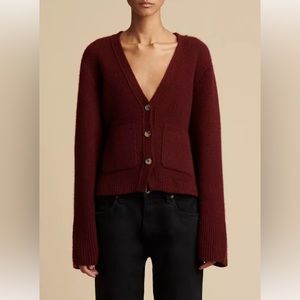Khaite Scarlet Cardigan in Jam, XXS